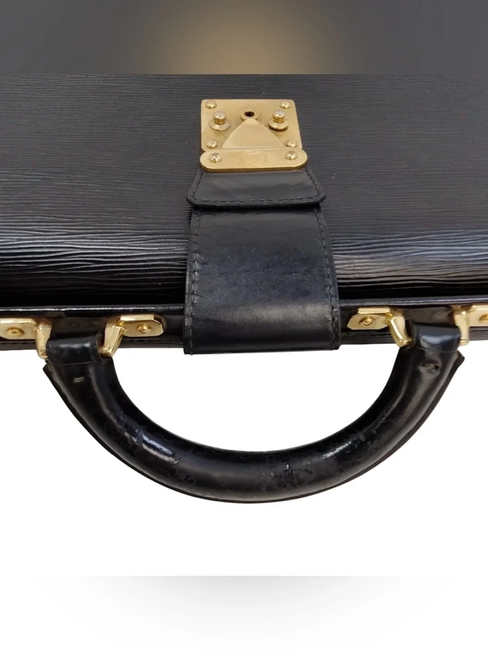 Louis Vuitton Black Epi Leather Serviette Fermoir Briefcase - Picture 3 of 9